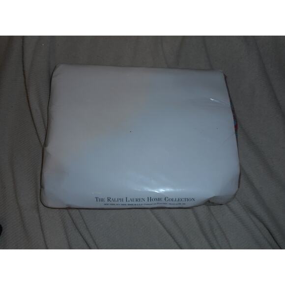 New Ralph Lauren Meredith Red Paisley Twin Flat Sheet 200 thread ct Irregular - Picture 4 of 5